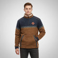 Men's Fleece Sweater with Quarter-Zip, Sherpa Collar & Kangaroo Pocket 0