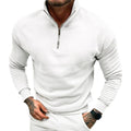 Men's Half-Zip Sweater with Stand-Up Collar and Streamlined Fit 0