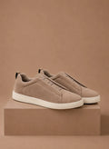Men's Laceless Suede Slip-On Sneakers with Lightweight Sole 0