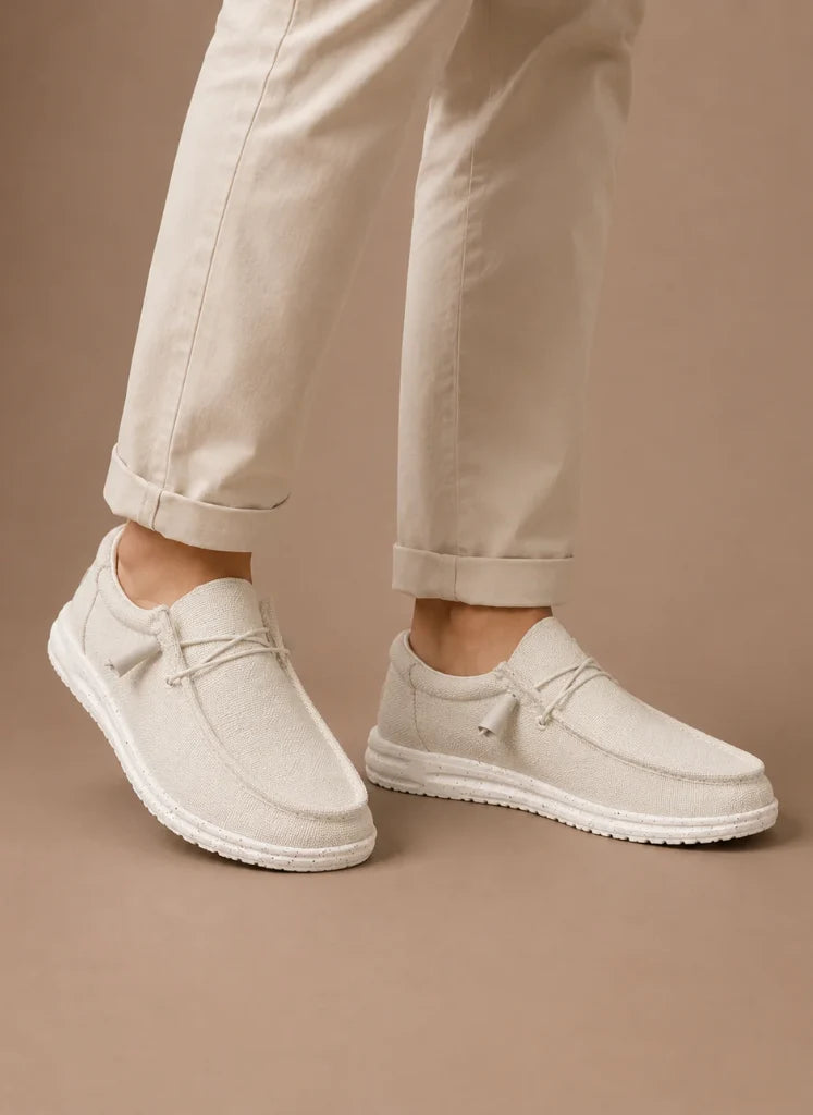 Men's Lightweight Breathable Linen Slip-On Loafers for Warm Weather 0