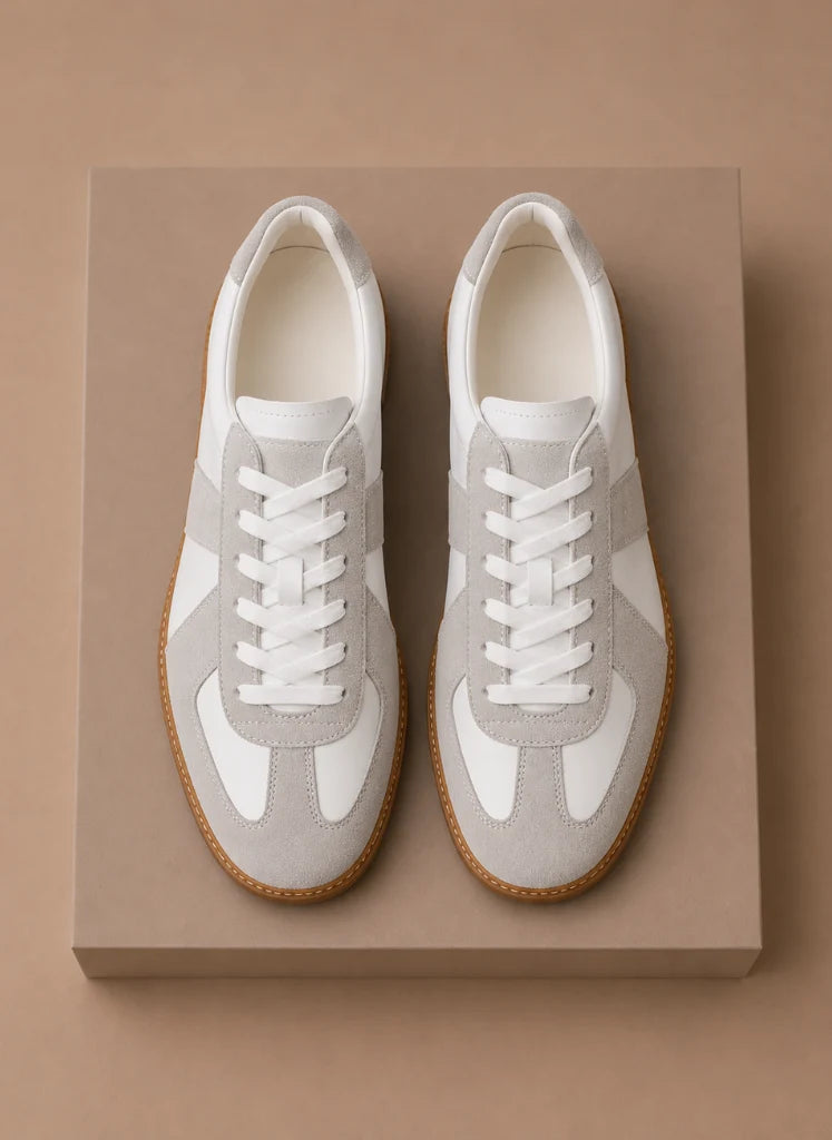 Men's Lightweight Low-Top Sneakers with Suede-Inspired Panels 3