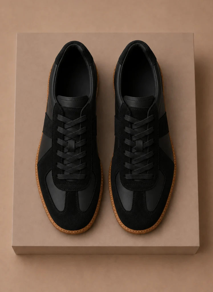 Men's Lightweight Low-Top Sneakers with Suede-Inspired Panels 5