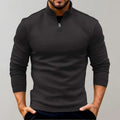 Men's Quarter-Zip Sweater with Stand-Up Collar 0