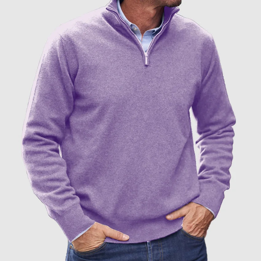 Men's Quarter Zip Sweater - Soft Knit for Smart-Casual Layering 2