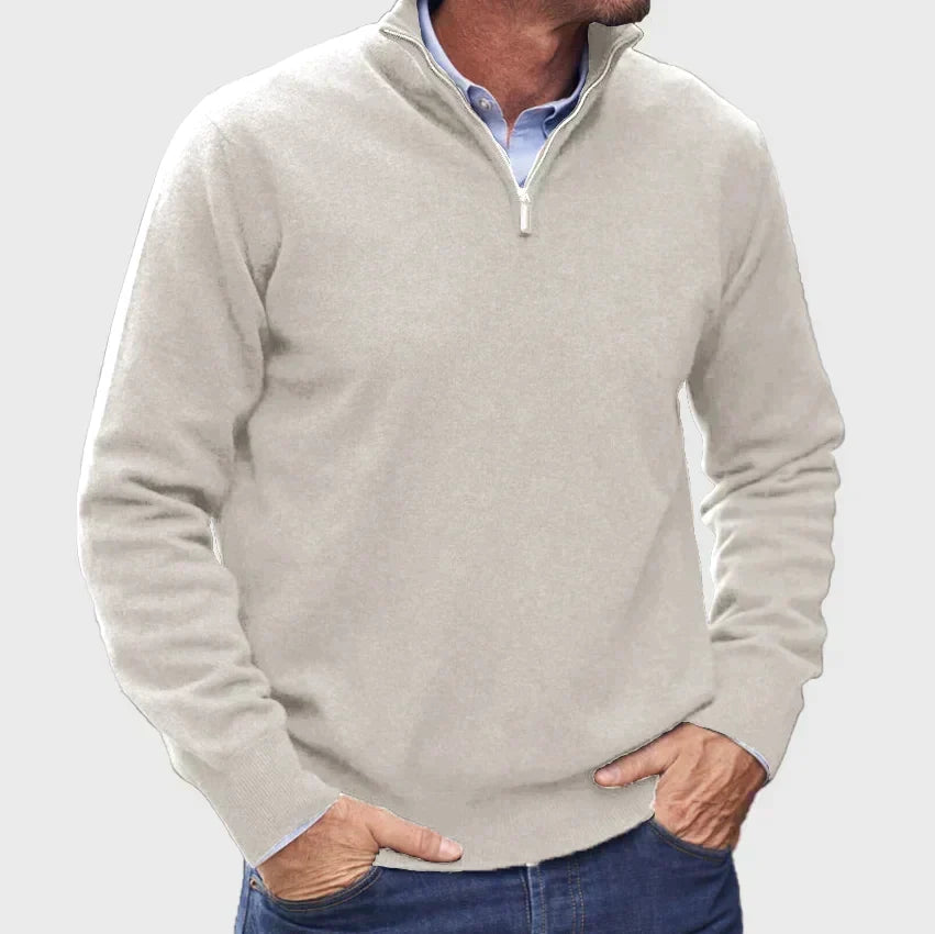 Men's Quarter Zip Sweater - Soft Knit for Smart-Casual Layering 4