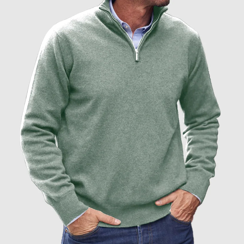 Men's Quarter Zip Sweater - Soft Knit for Smart-Casual Layering 5