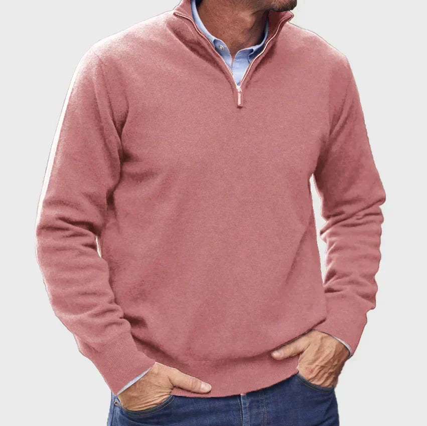 Men's Quarter Zip Sweater - Soft Knit for Smart-Casual Layering 7