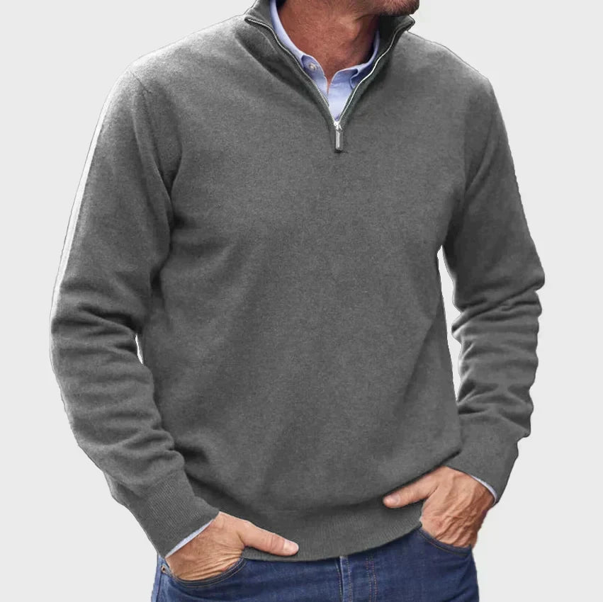 Men's Quarter Zip Sweater - Soft Knit for Smart-Casual Layering 8