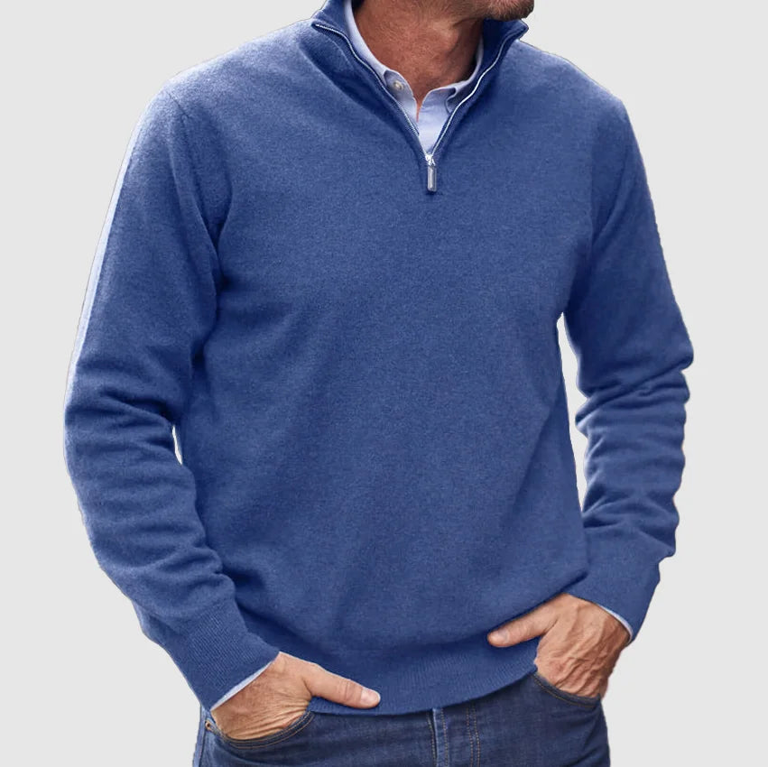 Men's Quarter Zip Sweater - Soft Knit for Smart-Casual Layering 9