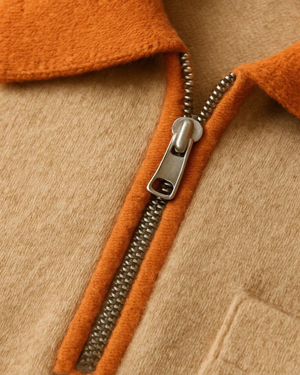 Men's Quarter Zip Sweater with Chest Pocket and Structured Collar 2
