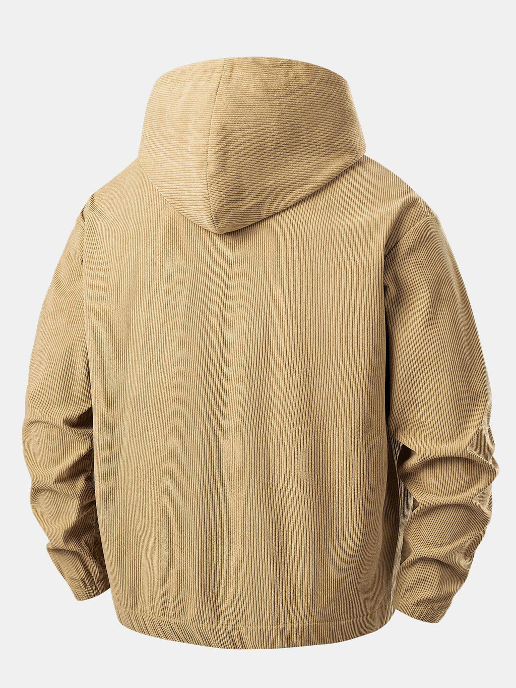 Men's Relaxed Corduroy Hoodie with Quarter-Zip for Layering 2