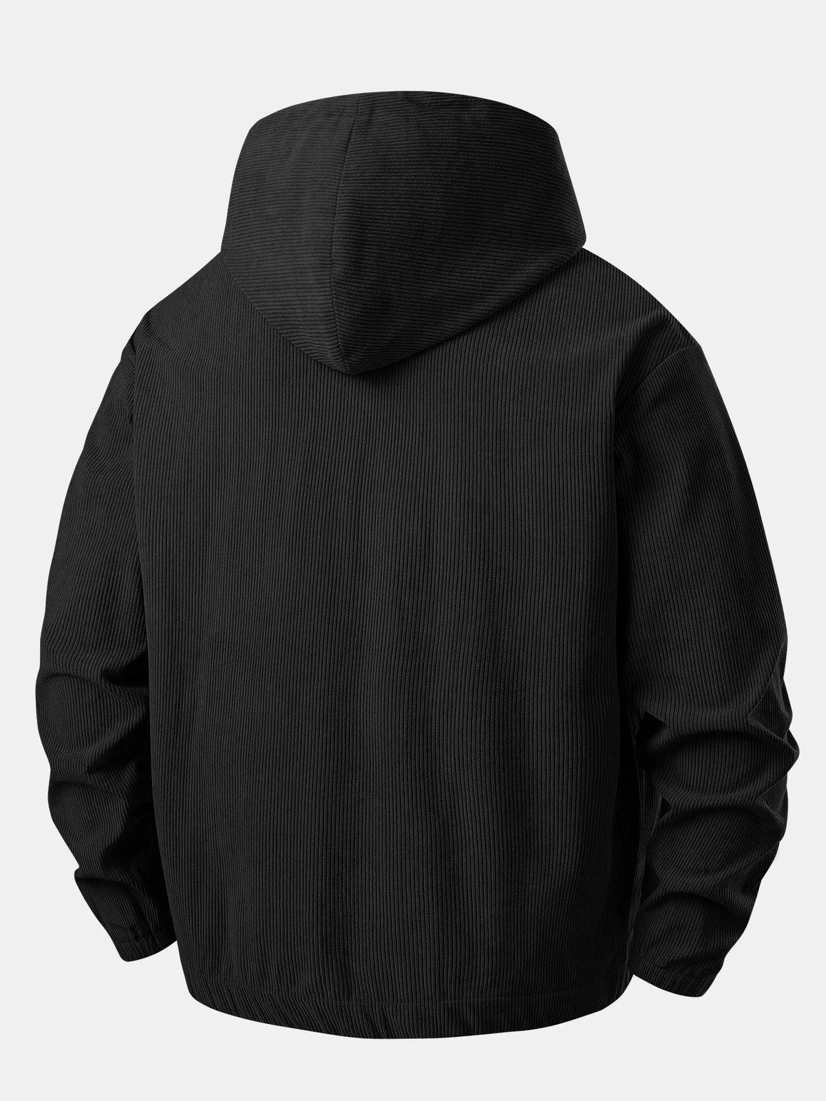 Men's Relaxed Corduroy Hoodie with Quarter-Zip for Layering 3