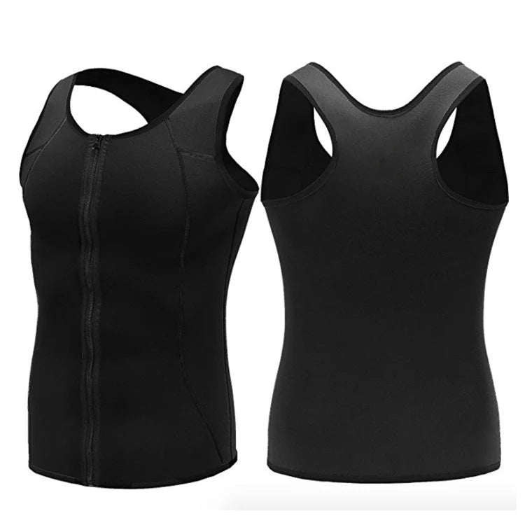 Men's Sleeveless Sweatshirt with Zipper Closure for Active Training 1