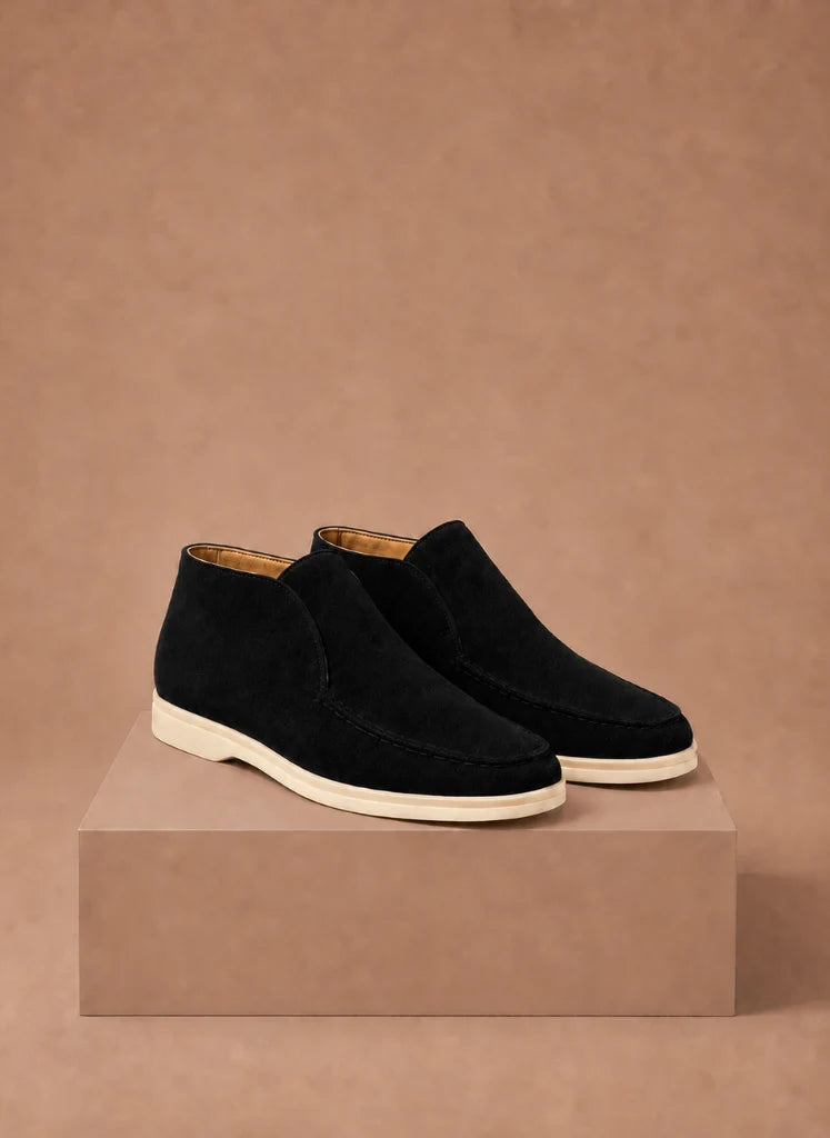 Men's Suede Loafers with Moc-Toe Design and Lightweight Sole 6