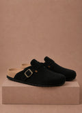 Men's Suede Slip-On Clogs with Cushioned Support for Everyday Comfort 0