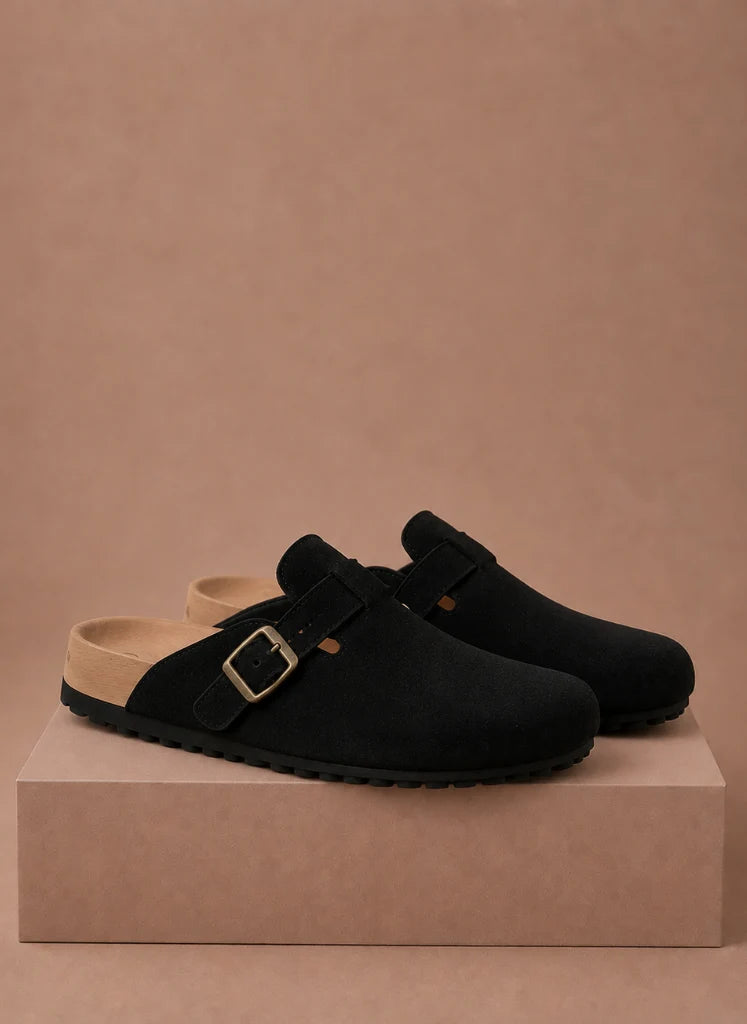 Men's Suede Slip-On Clogs with Cushioned Support for Everyday Comfort 0