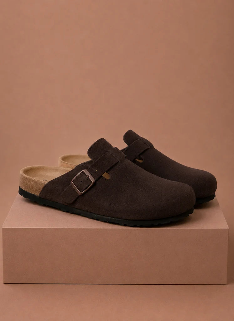 Men's Suede Slip-On Clogs with Cushioned Support for Everyday Comfort 1