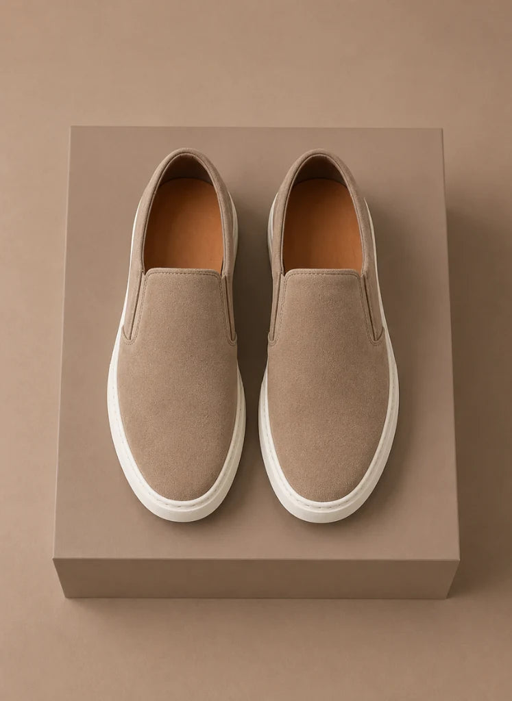 Men's Suede Slip-On Sneakers with Cushioned Sole for Casual Wear 5