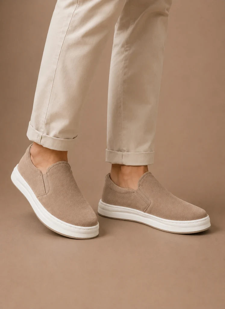 Men's Suede Slip-On Sneakers with Cushioned Sole for Casual Wear 7
