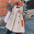 Mid-Length Trench Coat with Tailored Fit and Windproof Fabric 0