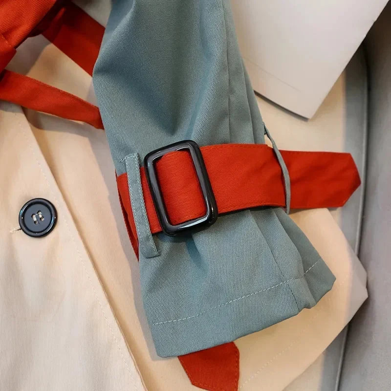 Mid-Length Trench Coat with Tailored Fit and Windproof Fabric 2