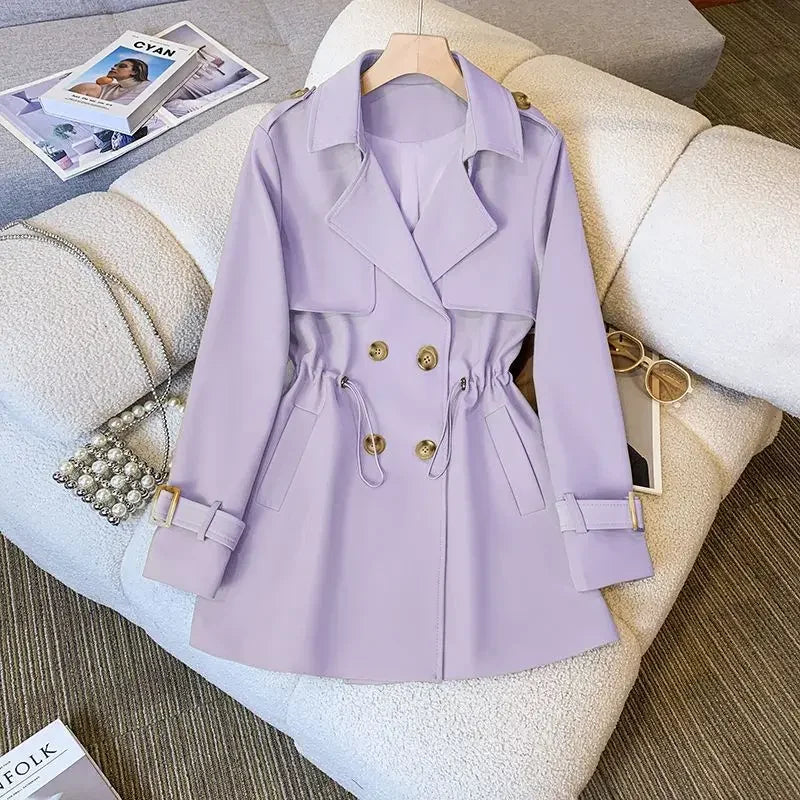 Midi Trench Coat with Flattering Fit and Durable Fabric 2