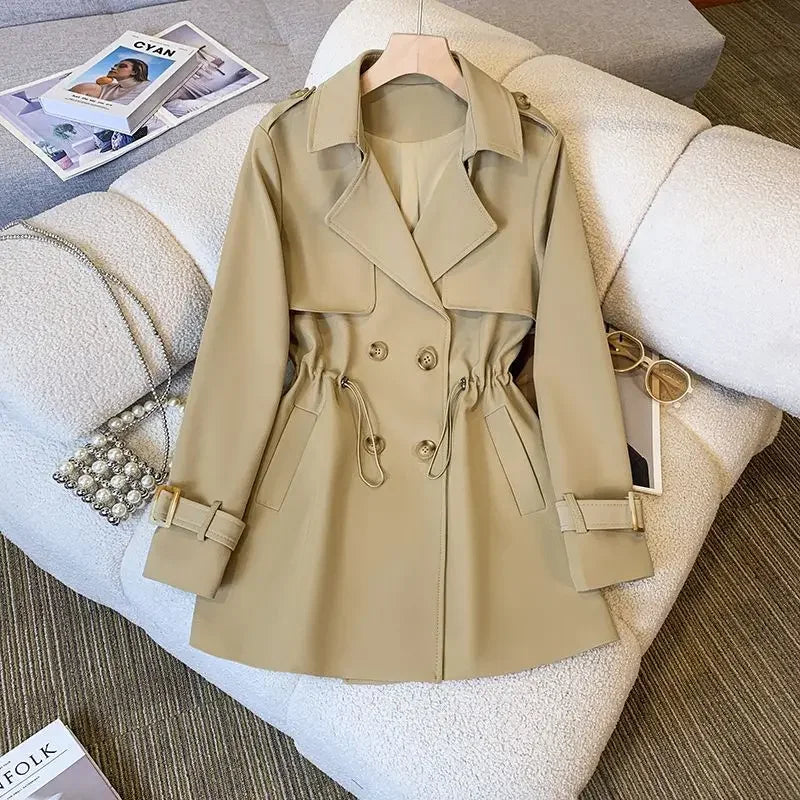 Midi Trench Coat with Flattering Fit and Durable Fabric 6