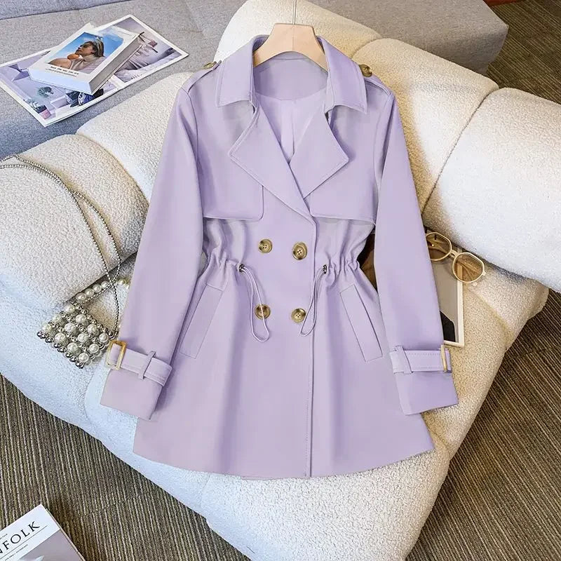 Midi Trench Coat with Flattering Fit and Durable Fabric 7