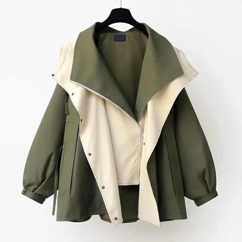Oversized Hooded Trench Coat in Lightweight Nylon 1