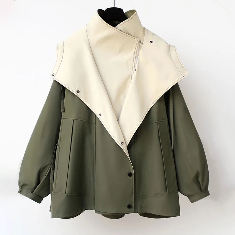 Oversized Hooded Trench Coat in Lightweight Nylon 2