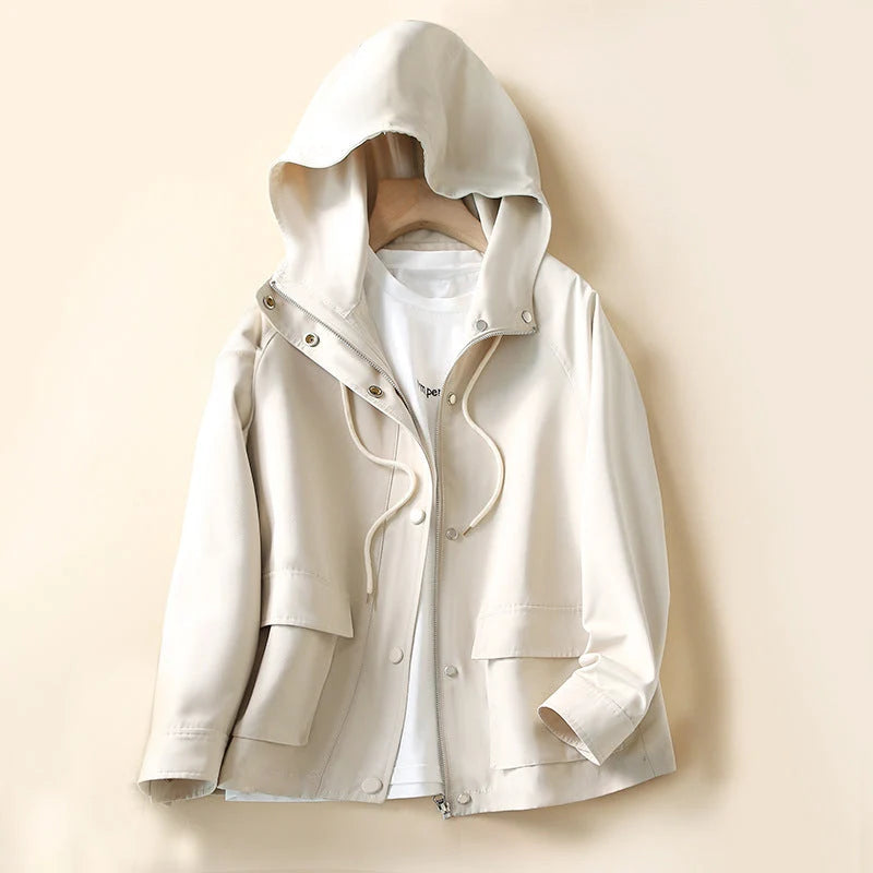 Oversized Hooded Trench Coat with Soft Warm Fabric 1