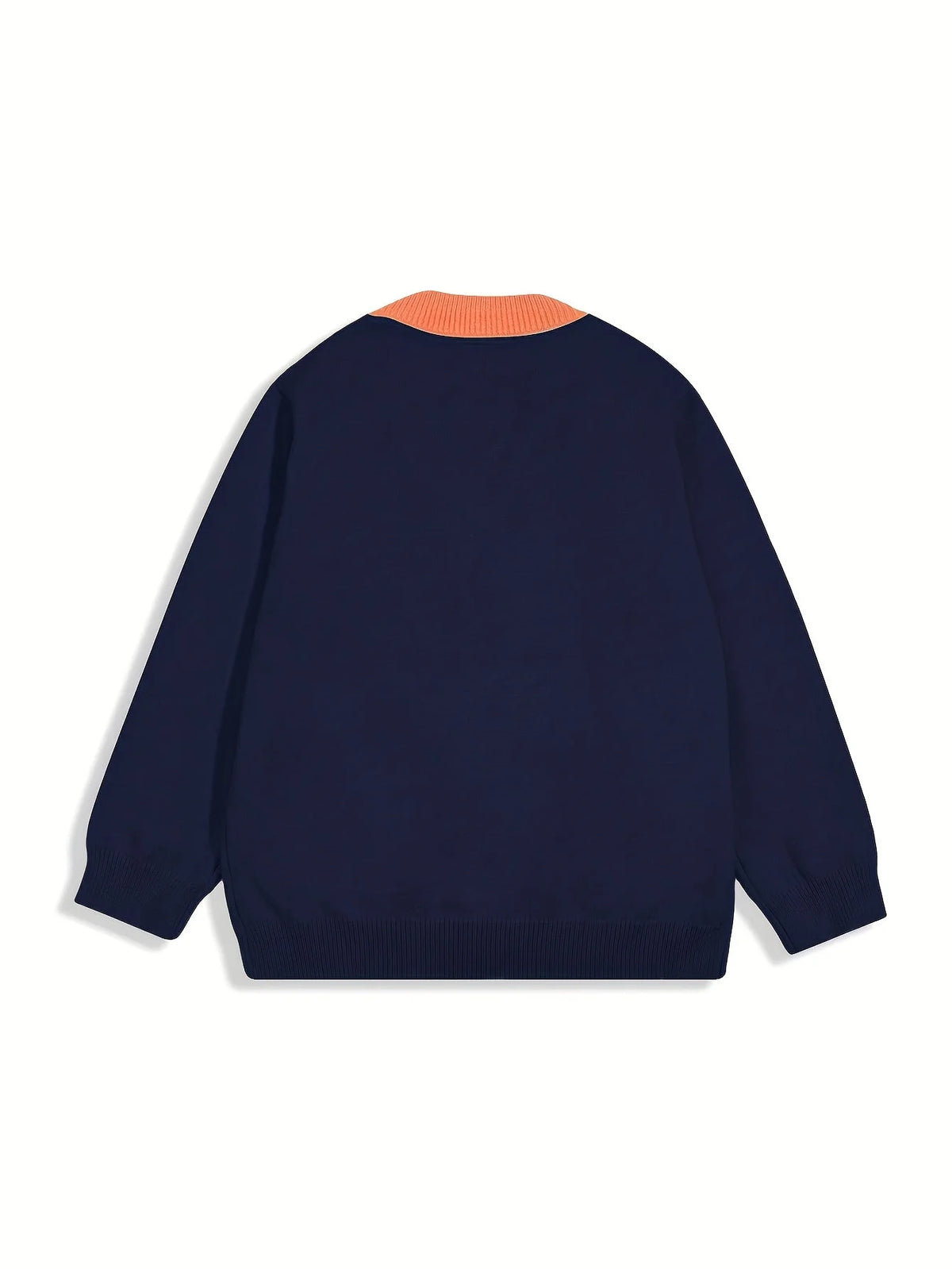 Relaxed Fit Women's Color-Block Cardigan with Button Closure 3