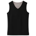 Reversible Men's Thermal Velvet Vest with V-Neck for Layering 0