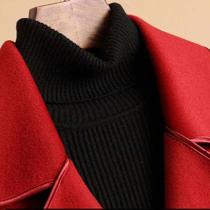 Reversible Slim Fit Long Trench Coat with Waist Belt 2