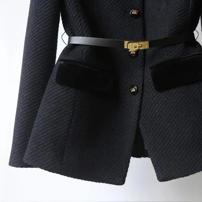 Tailored Jacket with Gold Buttons