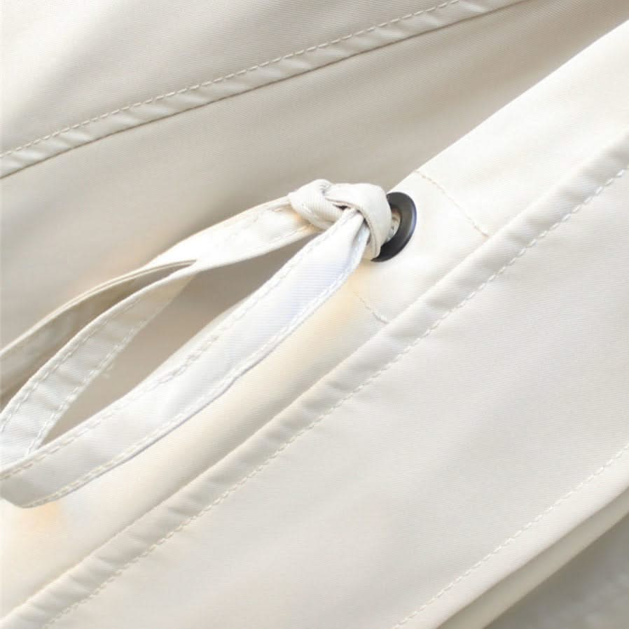 Two-Tone Short Hooded Jacket
