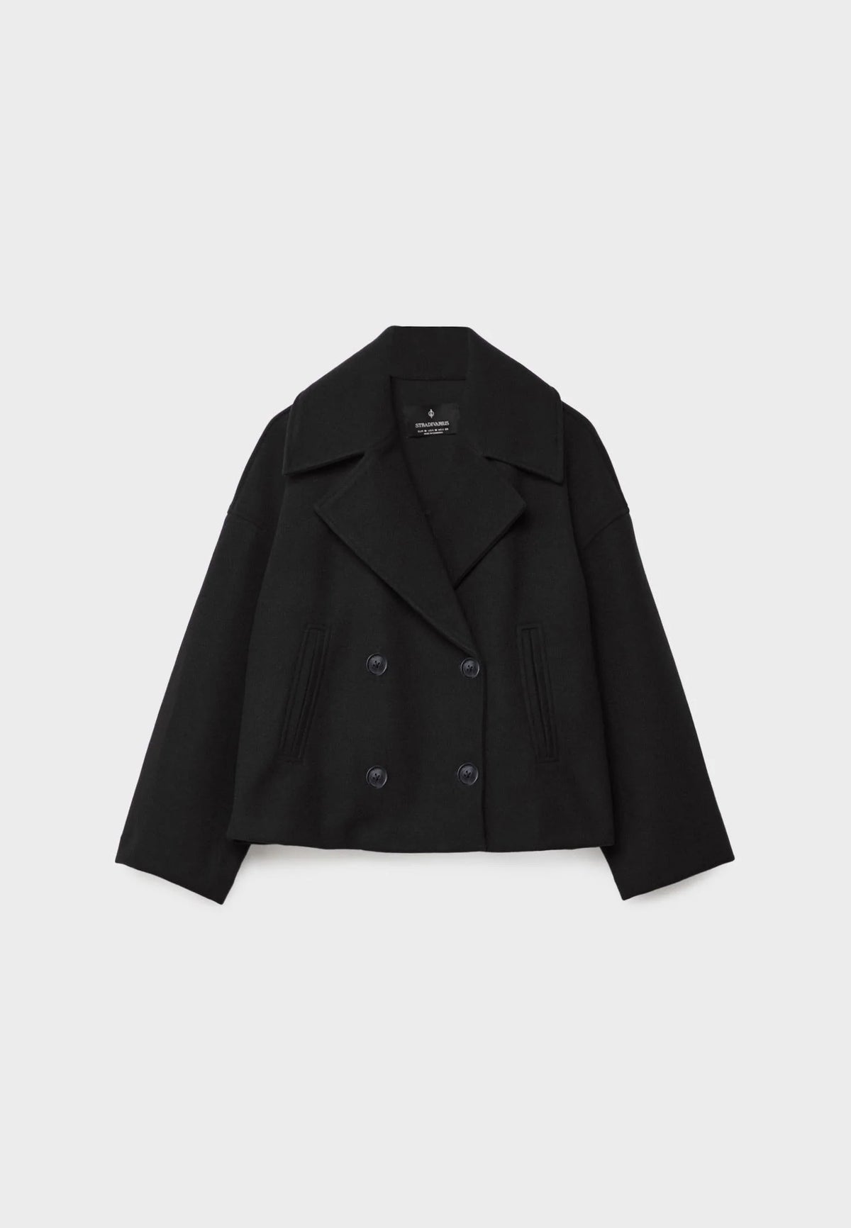 Short Double-Breasted Jacket with Straight Fit for Autumn and Winter 6