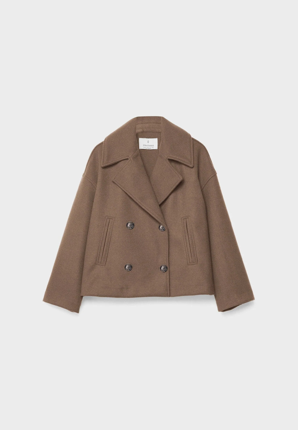 Short Double-Breasted Jacket with Straight Fit for Autumn and Winter 8