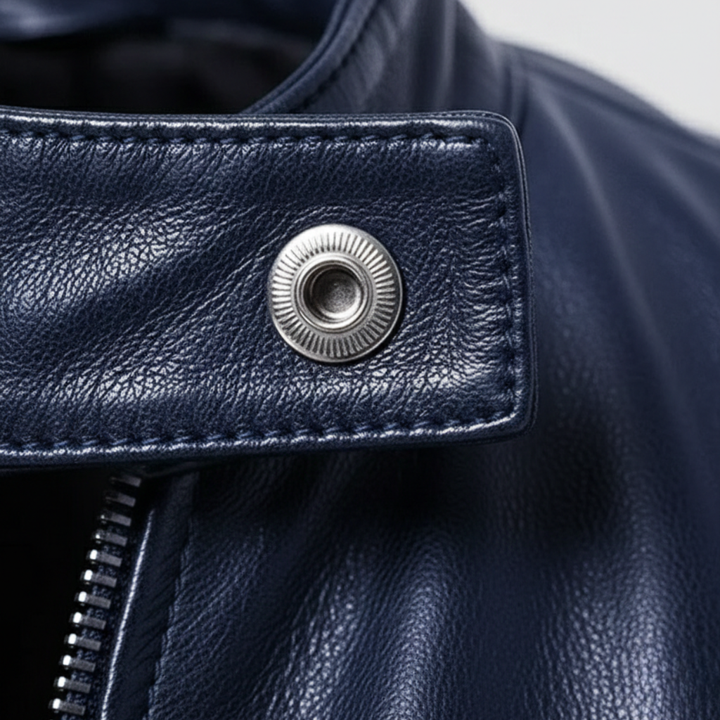 Slim Fit Faux Leather Biker Jacket for Men featuring zip pockets, stylish design, and a modern silhouette. 3