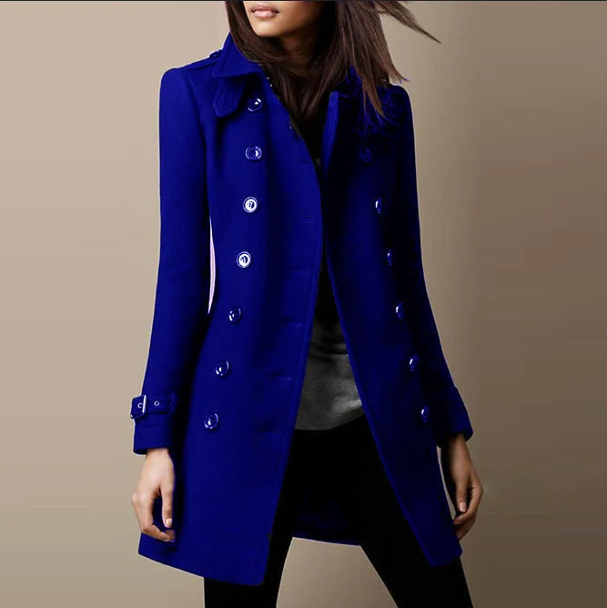 Tailored Cotton Trench Coat with Double Button Closure 4