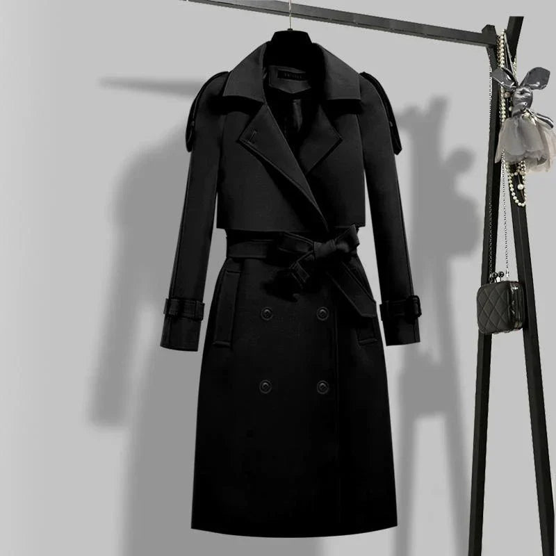 Tailored Double-Breasted Trench Coat with Waist Belt 5