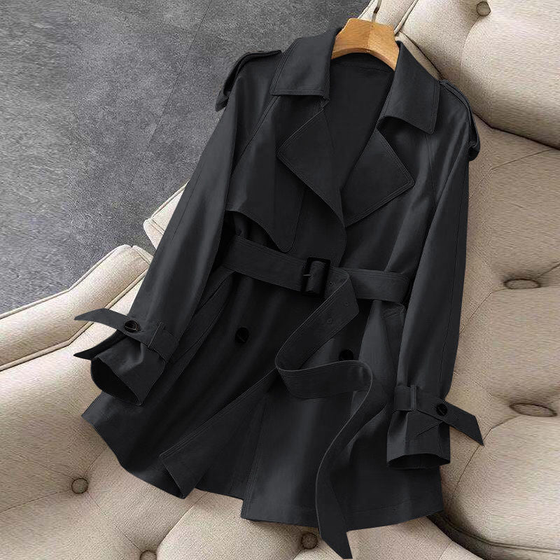 Tailored Trench Coat with Lapel Collar and Adjustable Belt 3