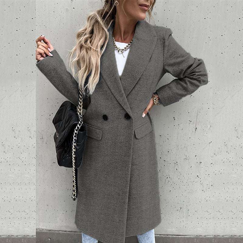 Tailored Women's Trench Coat with Button Closure 0