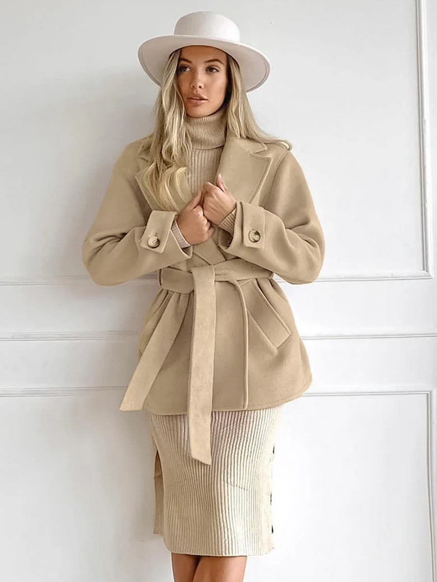 Trench Coat with Adjustable Drawstring and Hood for Seasonal Wear 2