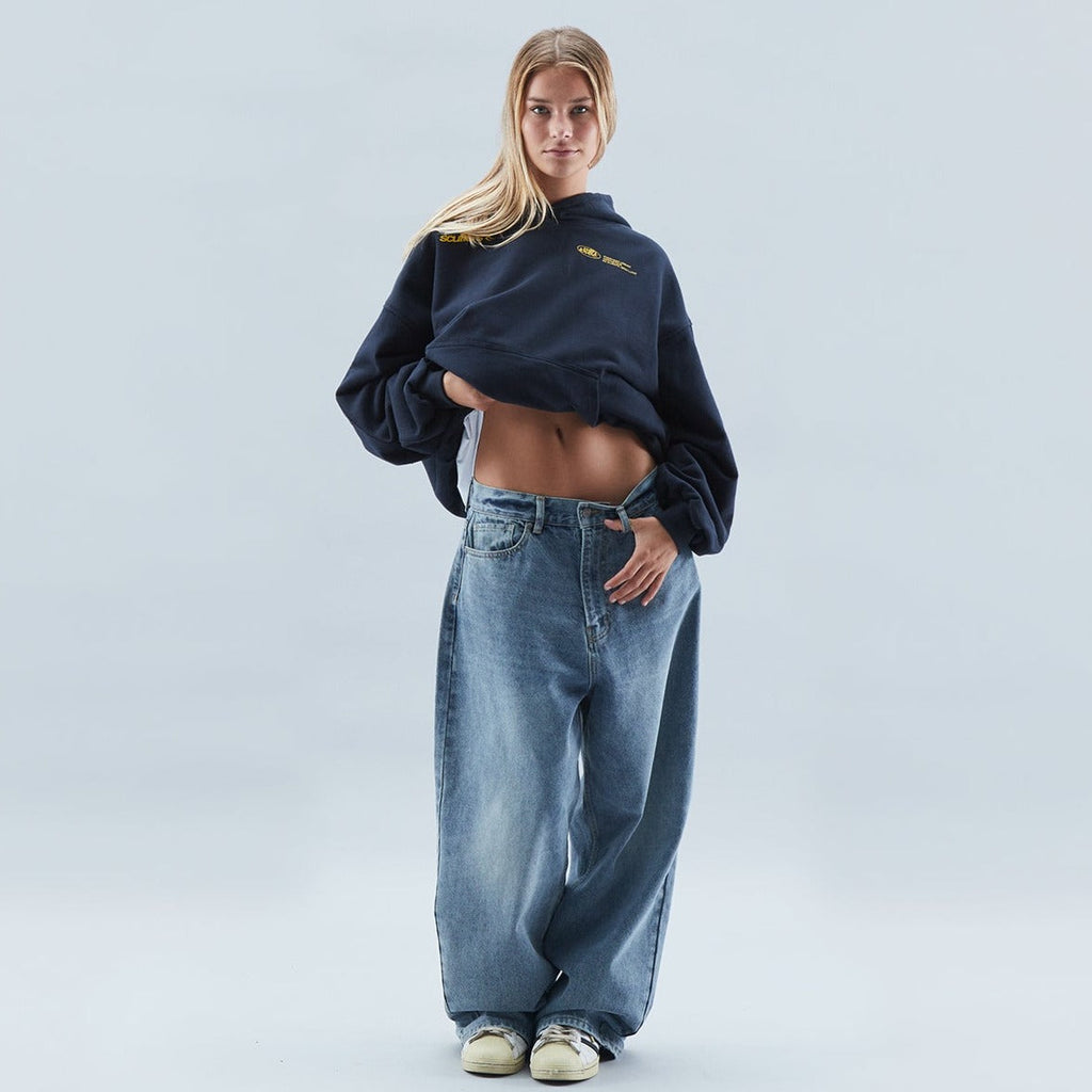 Unisex cotton blend pullover hoodie featuring elastic cuffs, perfect for casual wear and comfortable layering. 1