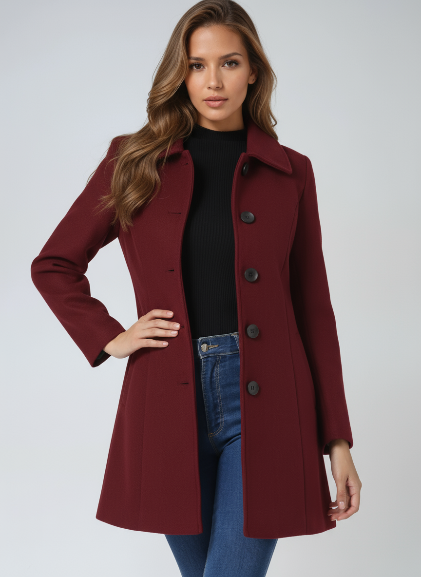 A-Line Midi Coat