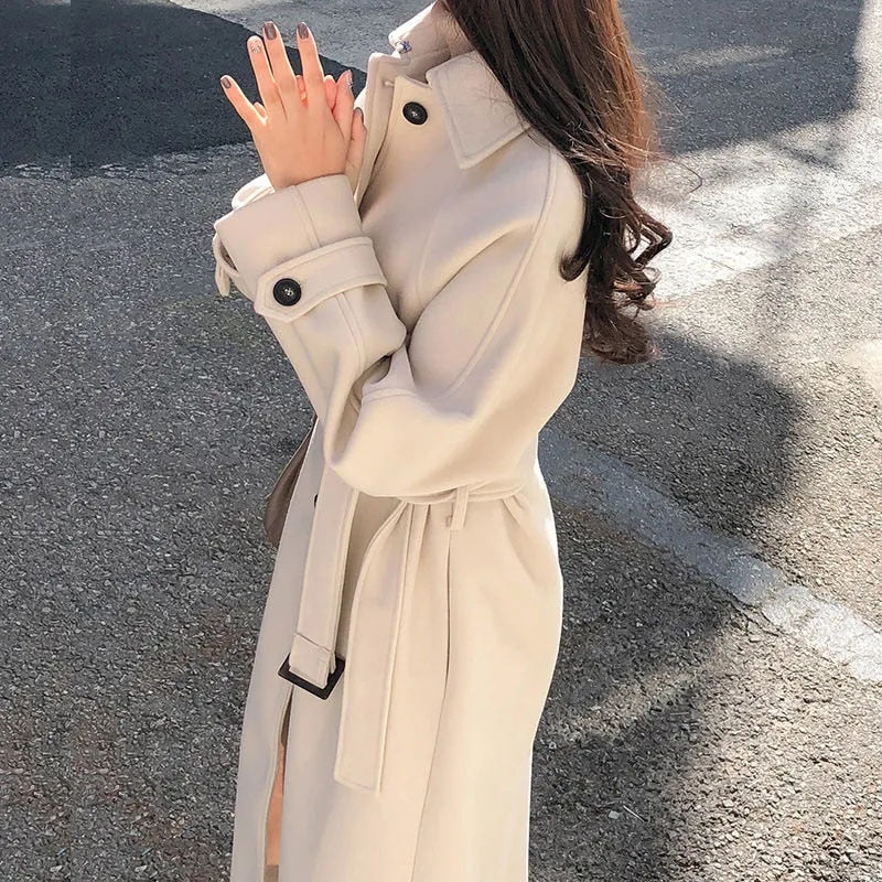 Waterproof Long Trench Coat for Women with Comfortable Fit 2