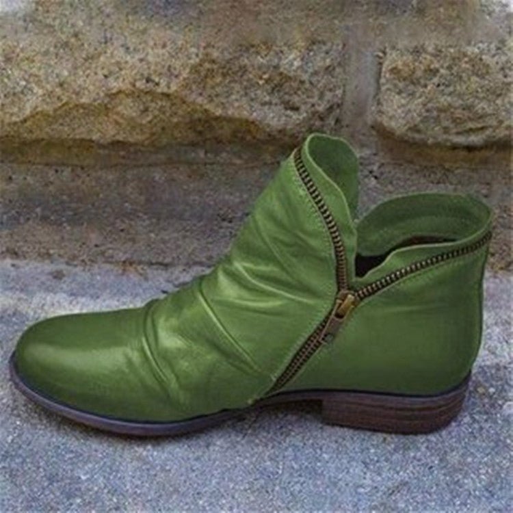 Women's Black Leather Ankle Boots with Cushioned Comfort 5