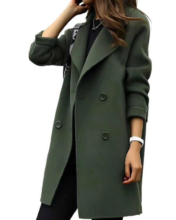 Women's Double-Breasted Structured Trench Coat for All Occasions 0