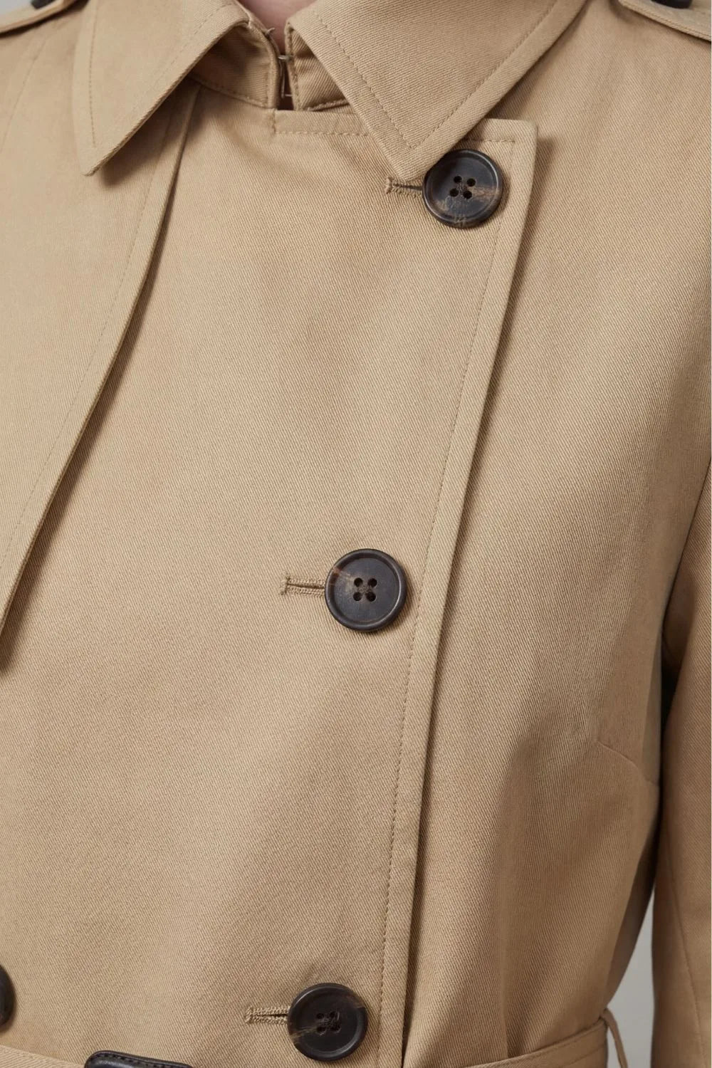 Women's Double-Breasted Trench Coat with Adjustable Belt 4